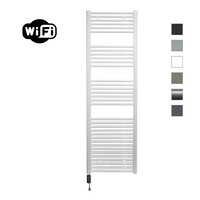 Elektrische Radiator Sanicare HWV Met Wifi 172x60 cm Wit 1127W Met Thermostaat Zwart Linksonder