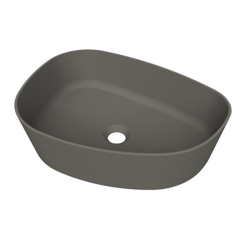 Arcqua Rocker Opbouw Waskom Organisch L 50x37 Mat Quartz Grijs 