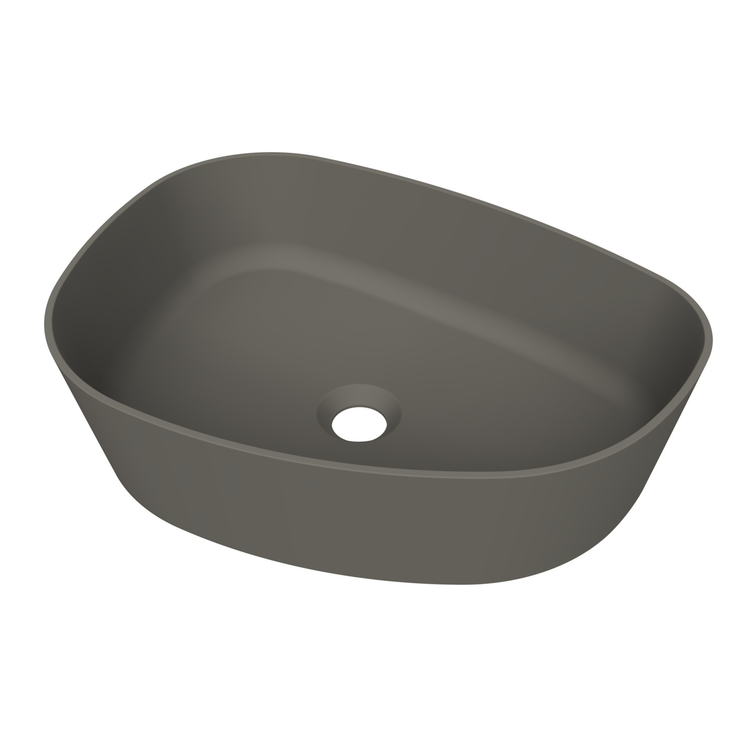 Arcqua Rocker Opbouw Waskom Organisch L 50x37 Mat Quartz Grijs Arcqua