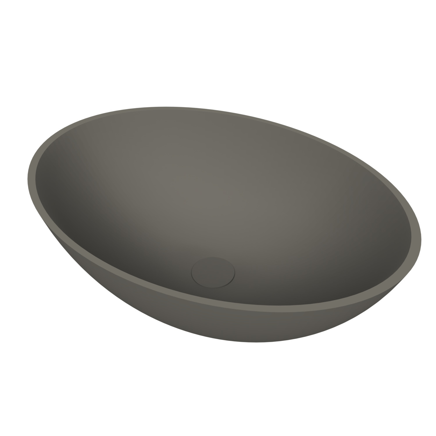 Arcqua Prince Opbouw Waskom Ovaal 49x34 Mat Quartz Grijs Arcqua