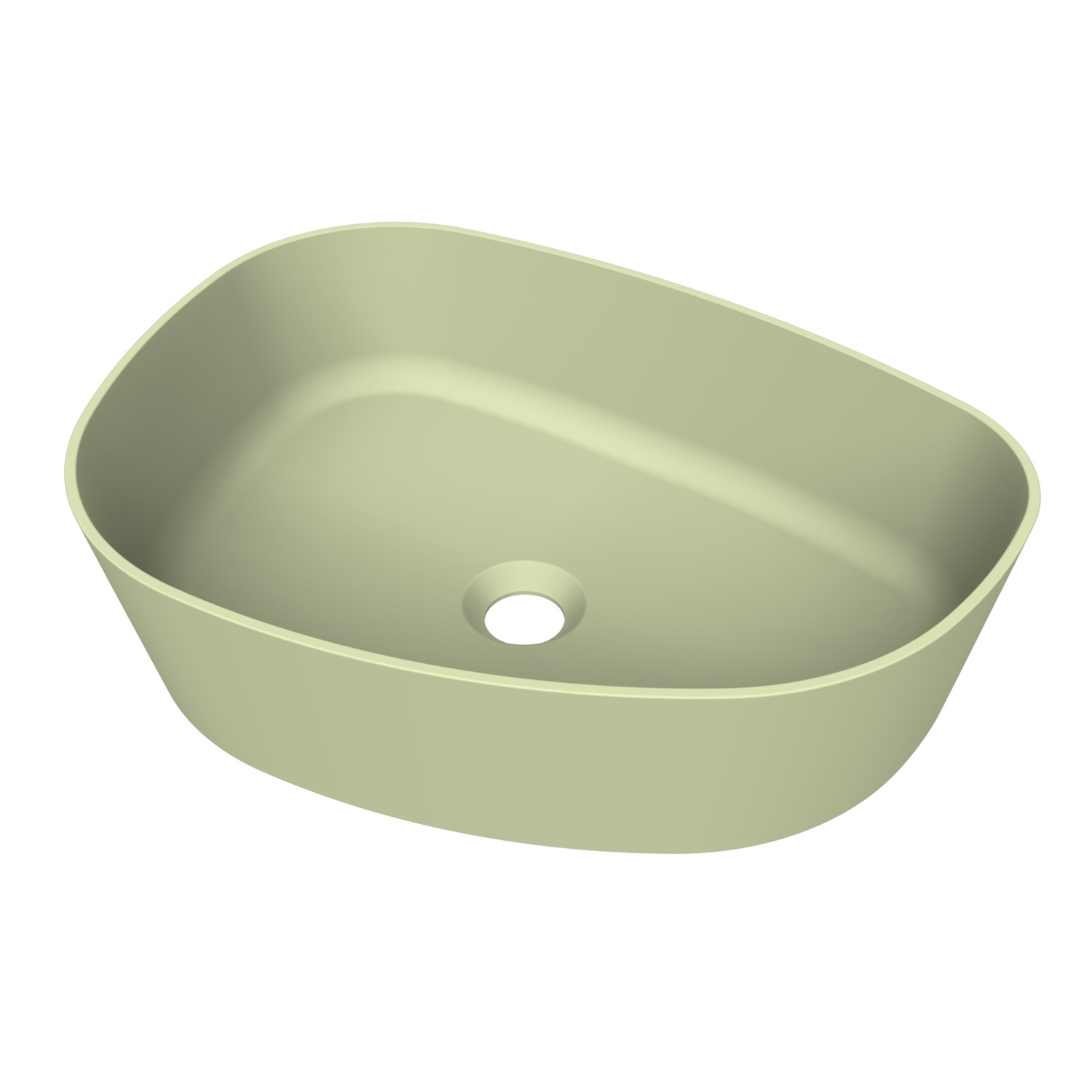Arcqua Rocker Opbouw Waskom Organisch L 50x37 Mat Pastel Groen Arcqua
