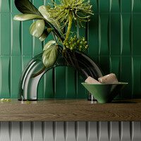 Wandtegel JOS. Dust Decor 5X20 cm Ice 14mm Glans Dune (Prijs Per M2)