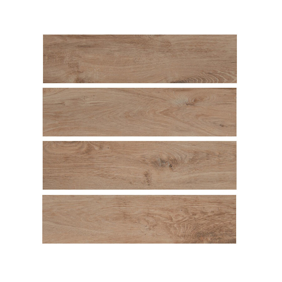 Vloertegel Cercom Briccole 30x120 cm Mat Donkerbruin (Doosinhoud: 1,44 M2)