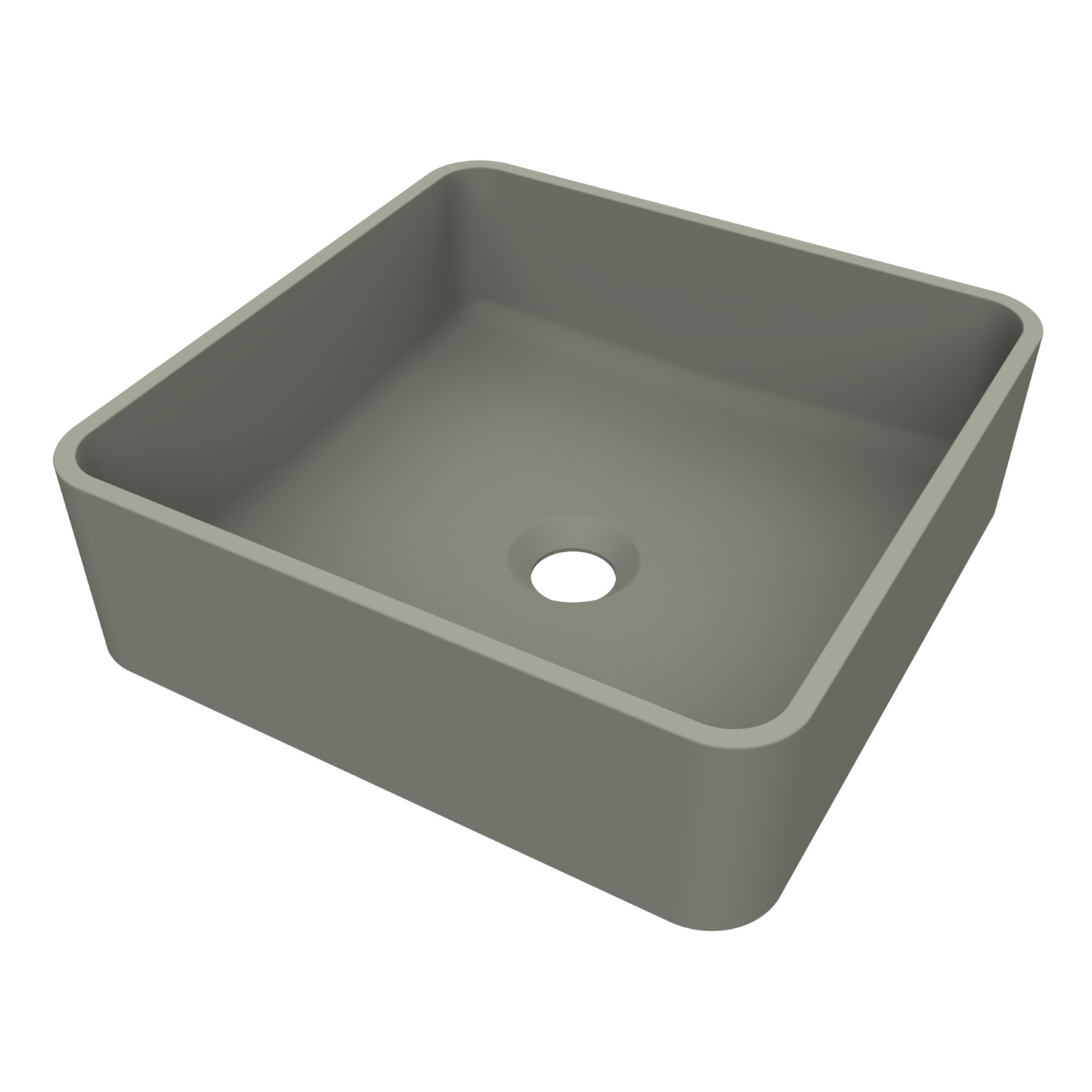 Arcqua Case Opbouw Waskom Vierkant 37x37 Mat Beton Arcqua