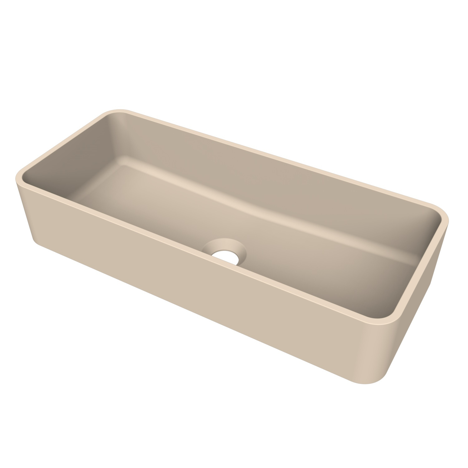 Arcqua Case Opbouw Waskom Rechthoek 60x26 Mat Zand Arcqua