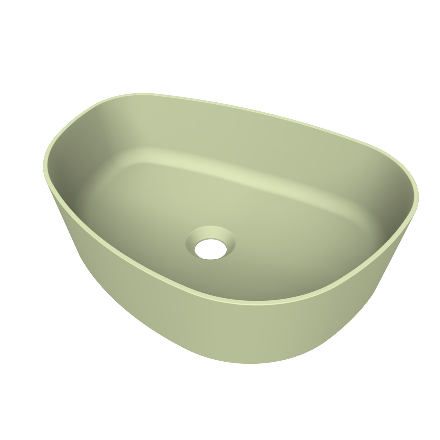Arcqua Rocker Opbouw Waskom Organisch R 50x37 Mat Pastel Groen Arcqua