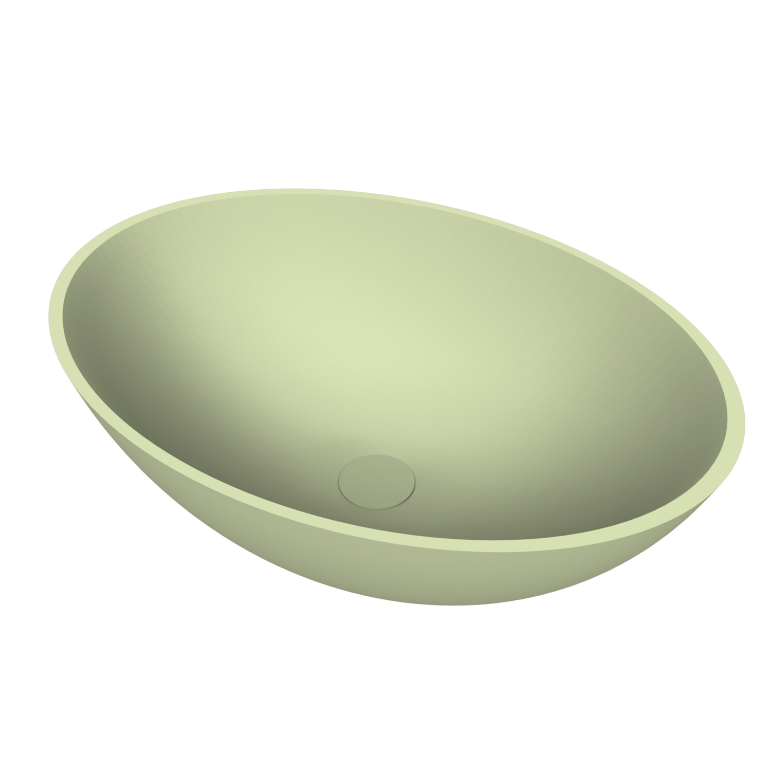 Arcqua Prince Opbouw Waskom Ovaal 49x34 Mat Pastel Groen Arcqua