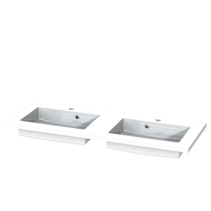 Wastafel Tiger S-line Quadro 120 cm Glanzend Wit