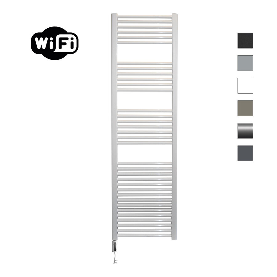 Elektrische Radiator Sanicare HWV Met Wifi 172x45 cm Wit 920W Met Thermostaat Wit Linksonder