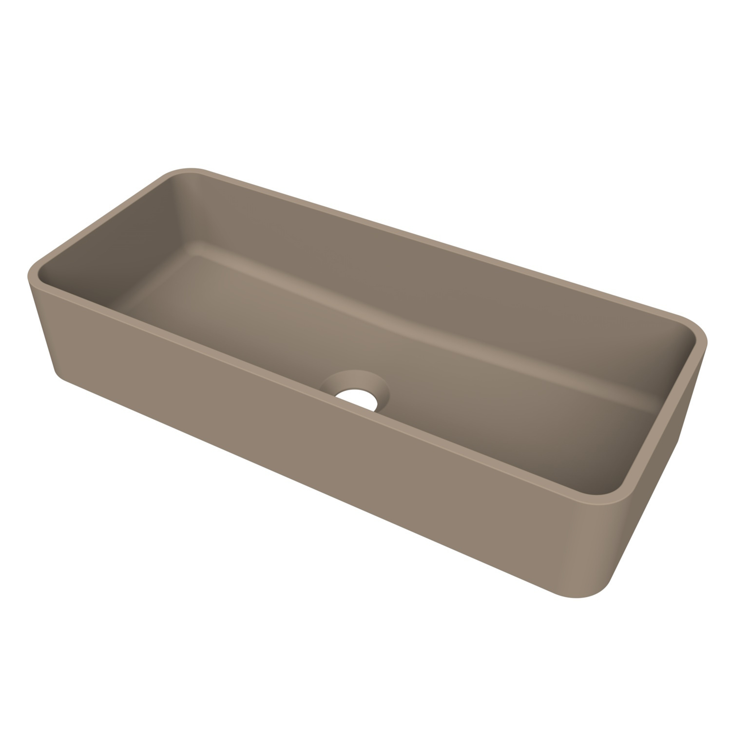 Arcqua Case Opbouw Waskom Rechthoek 60x26 Mat Truffel Arcqua