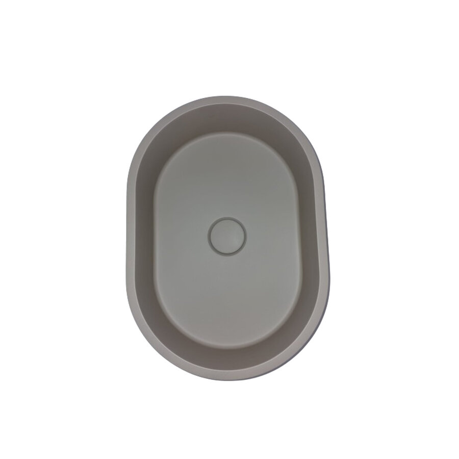 Opbouw Wastafel Sanimex Crystal Beton Ovaal Medium Grijs