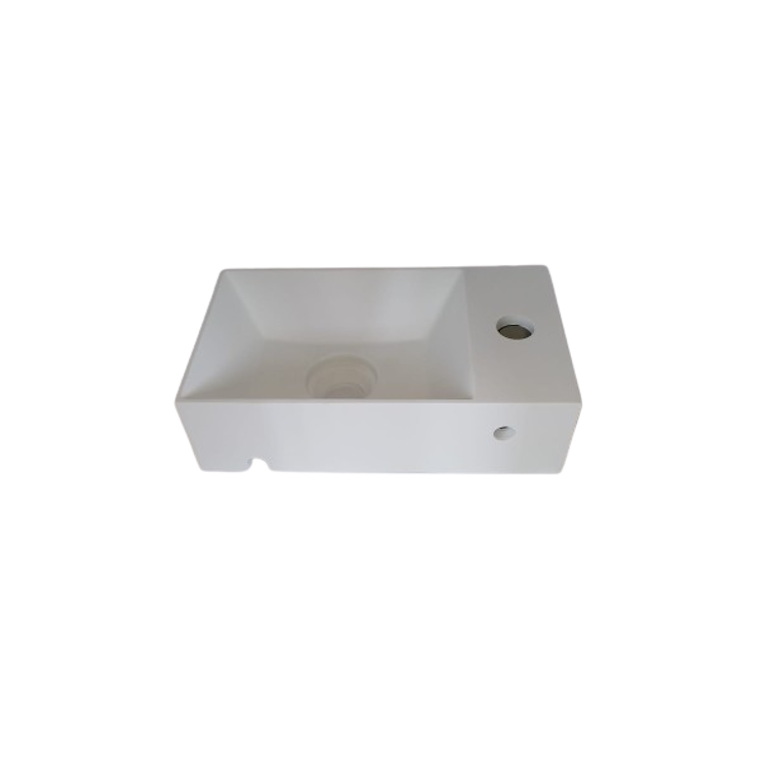 Opbouw Wastafel Sanimex Sardonyx Solid Surface Rechthoekig Wit Sanimex