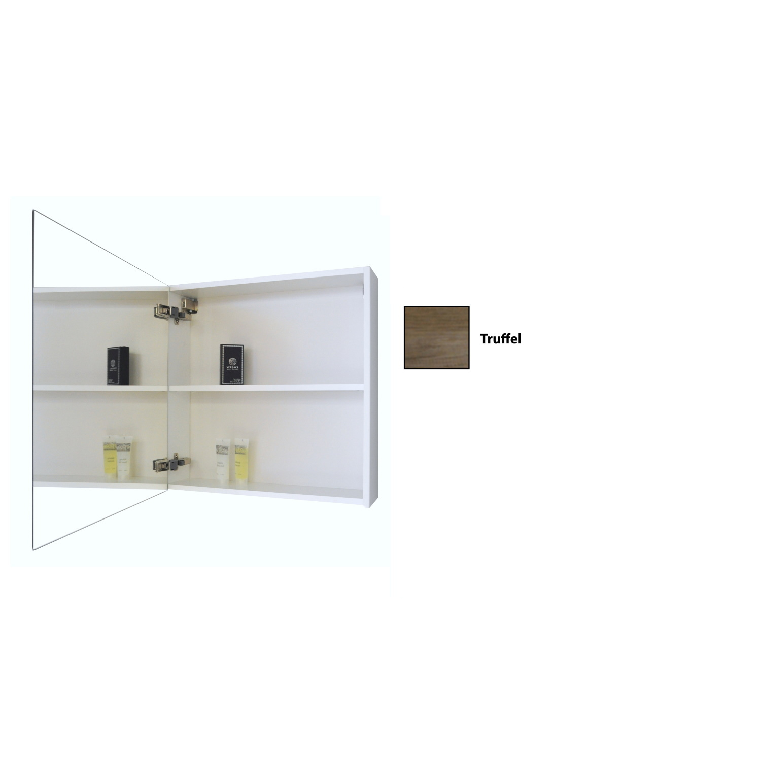 Spiegelkast Sanicare Qlassics 60 cm 1 Deur Truffel-Eiken Rechts Sanicare