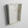 MONDIAZ EASY Nis 44,5x29,5cm in solid surface kleur Frappe. 1 vak  geschikt voor in- of opbouw