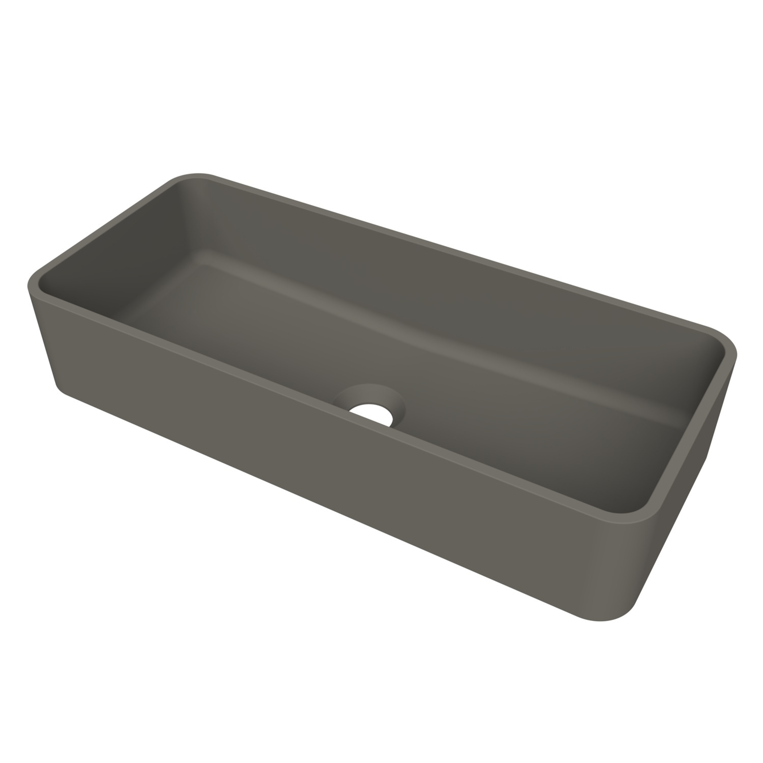 Arcqua Case Opbouw Waskom Rechthoek 60x26 Mat Quartz Grijs Arcqua