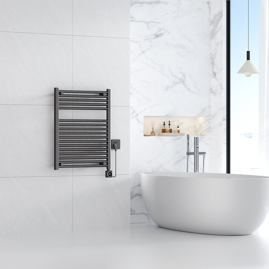 Elektrische Radiator BWS Lara 76.6x60 Cm Smart Wifi Gunmetal