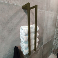 Handdoekenrek Industrieel BWS | 60x12.5x12.5cm | Mat Metallic Brown