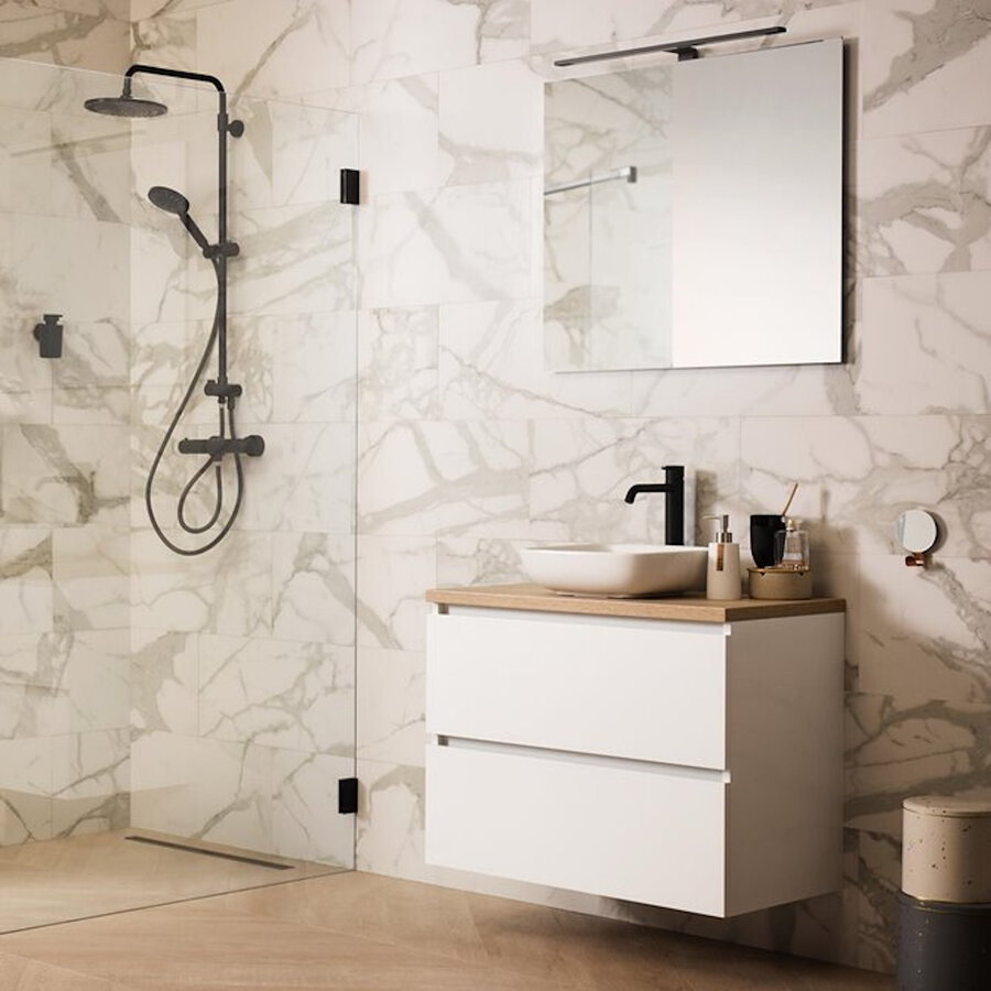 Wastafelonderkast Tiger Loft 60 cm Hoogglans Wit