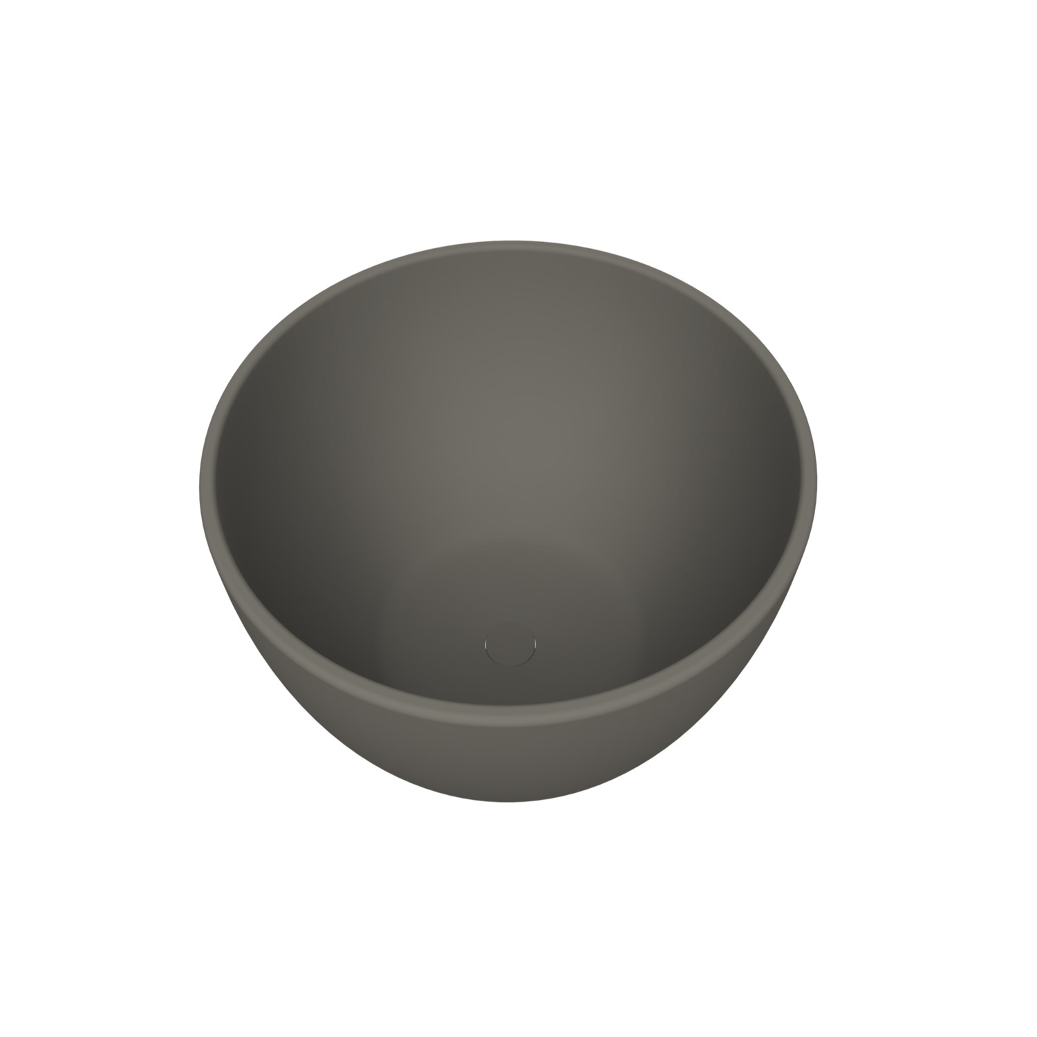 Waskom Arcqua Prince Opbouw 38x14 cm Rond Mat Quartz Grijs Arcqua