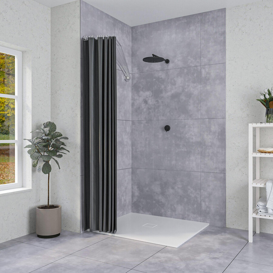 Douchegordijnstangset Sealskin Umbrella Chroom