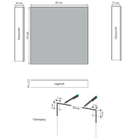 Spiegelkast Sanicare Qlassics 60 cm 1 Deur Schots-Eiken Links