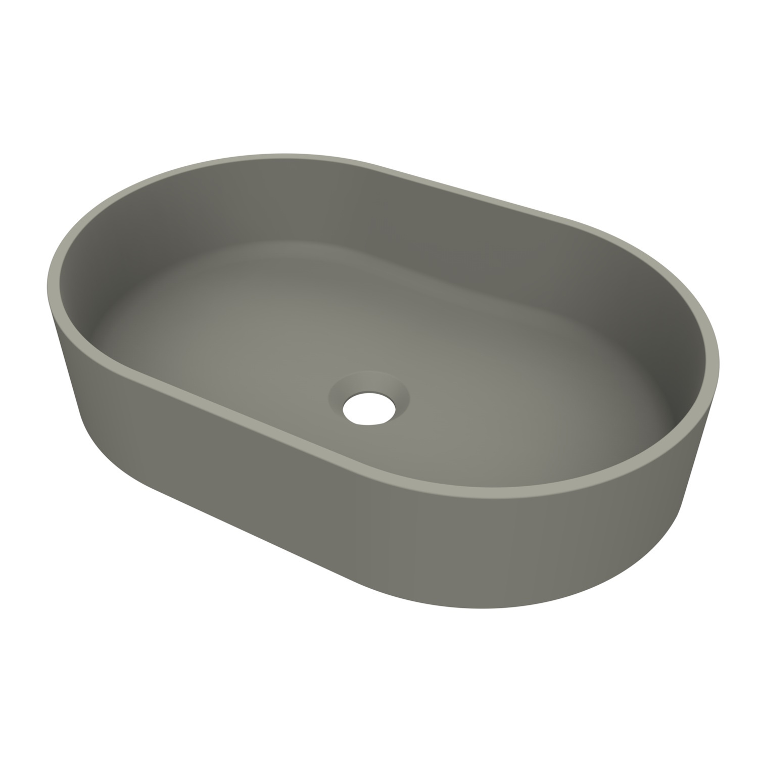 Arcqua Case Opbouw Waskom Ovaal 55x36 Mat Beton Arcqua