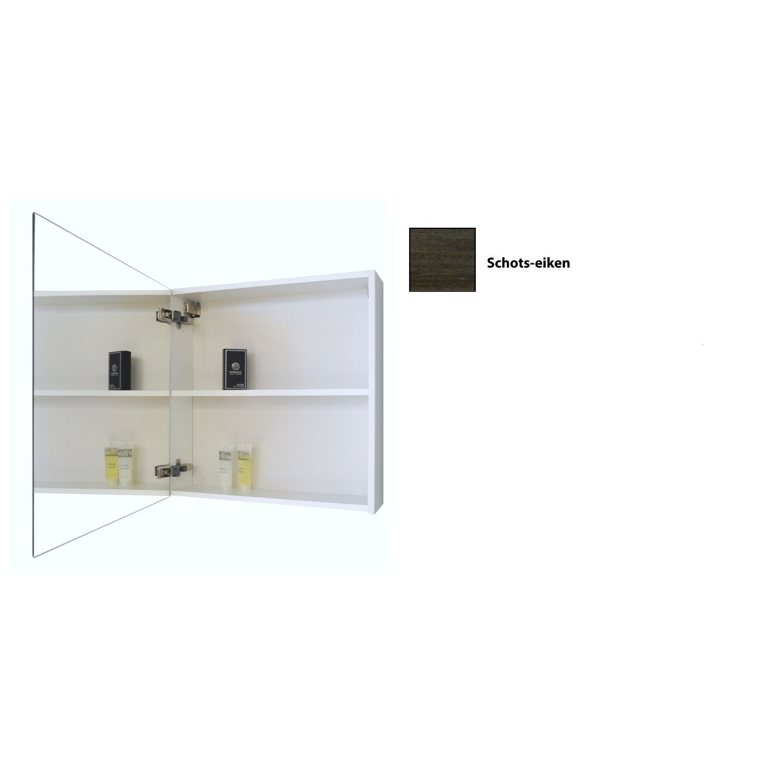 Spiegelkast Sanicare Qlassics 60 cm 1 Deur Schots-Eiken Rechts Sanicare