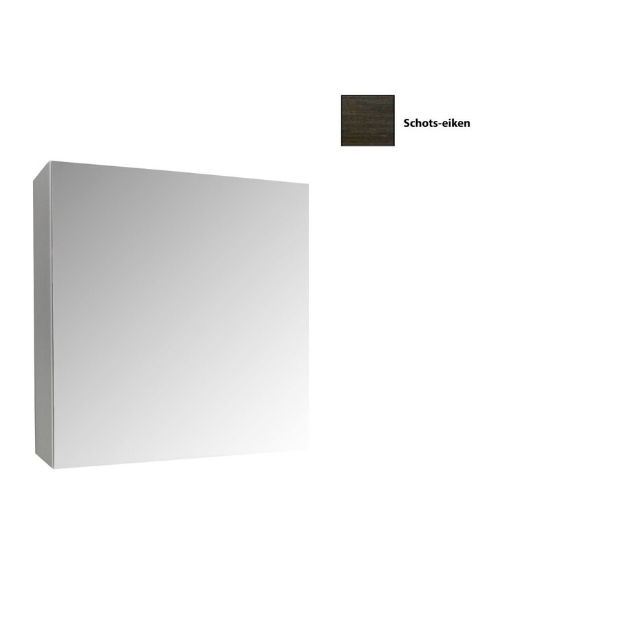 Spiegelkast Sanicare Qlassics 60 cm 1 Deur Schots-Eiken Rechts