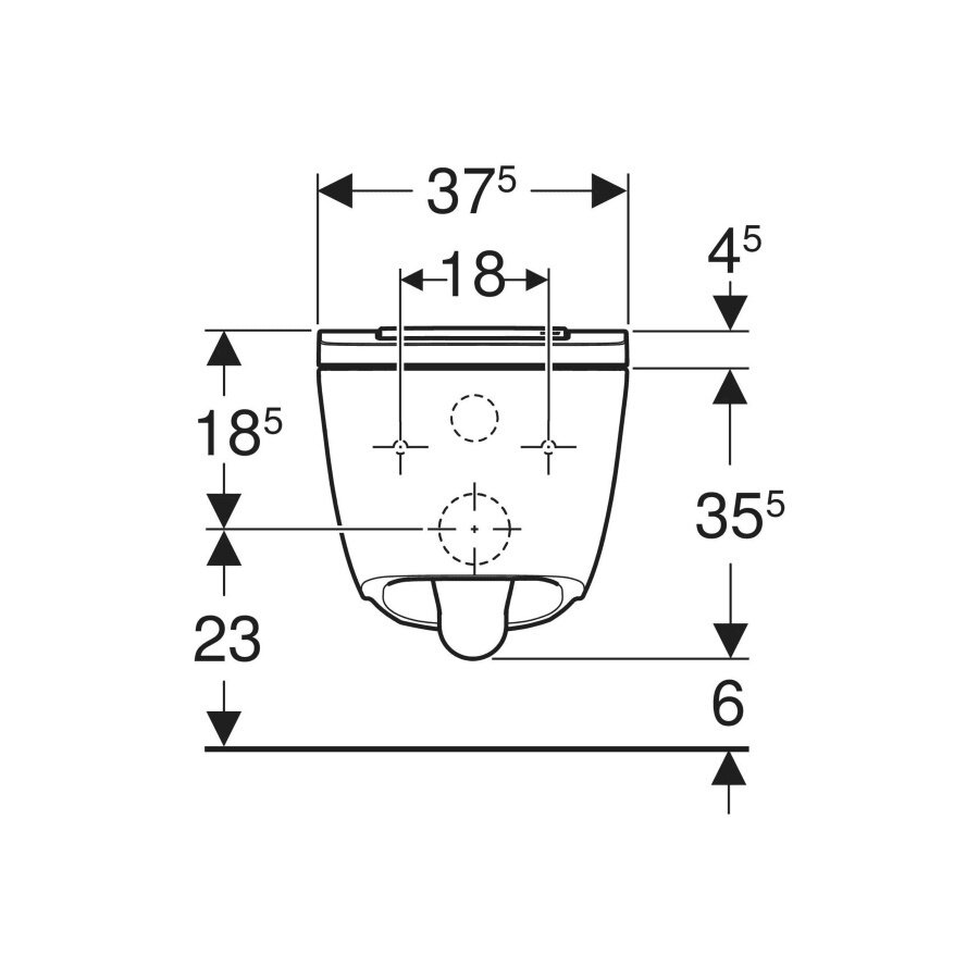 Douche WC Geberit AquaClean Glans Wit