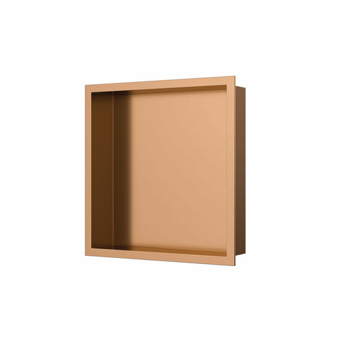 Inbouwnis Luca Sanitair 30x30x6,5cm RVS Geborsteld Koper PVD 