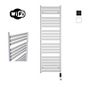 Sanicare Elektrische Radiator Sanicare HWV - Moda Met Wifi 160x60 cm Mat Wit 1159W Met Thermostaat Zwart Rechtsonder