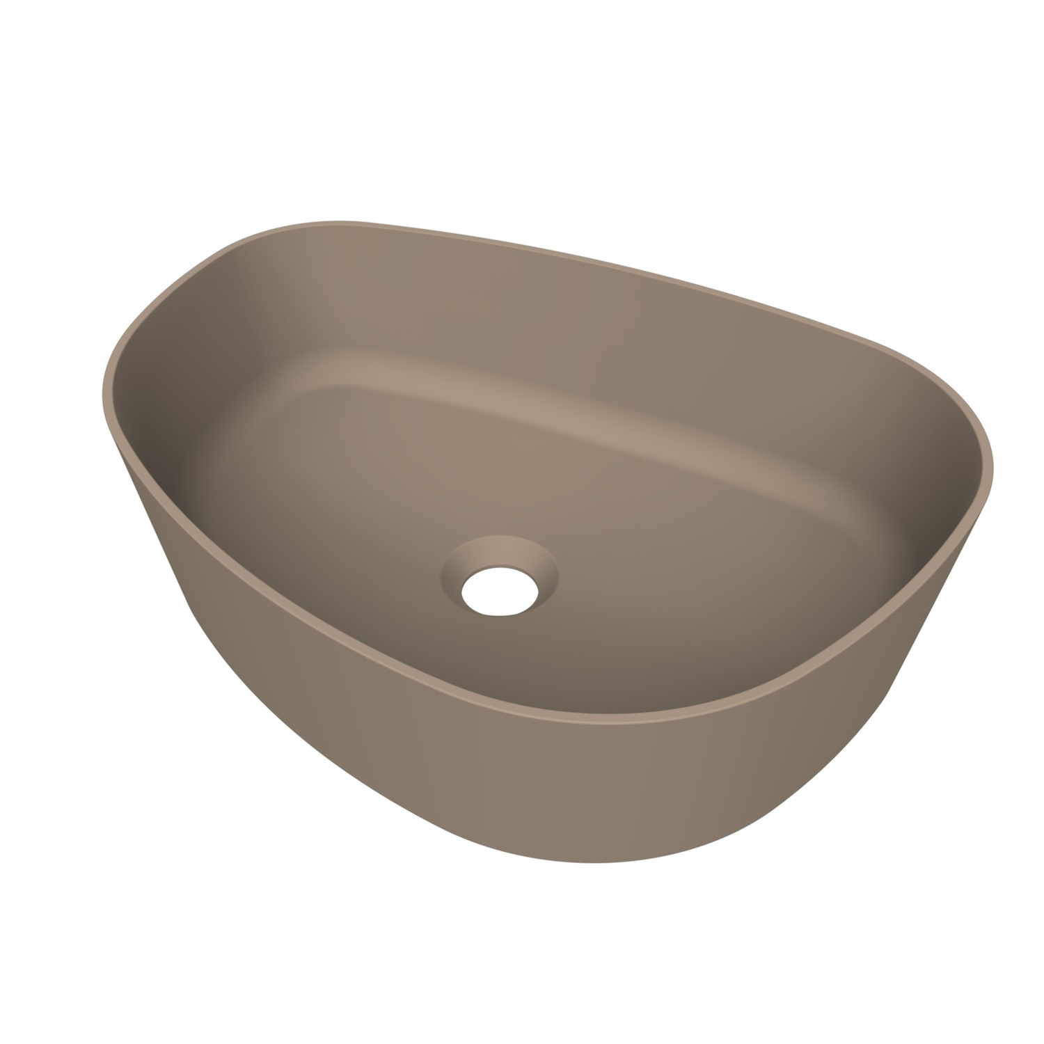 Arcqua Rocker Opbouw Waskom Organisch R 50x37 Mat Truffel Arcqua