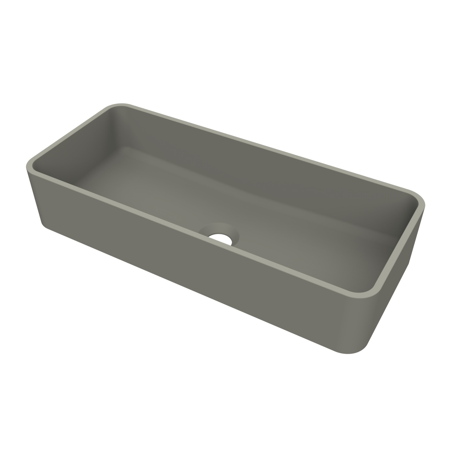 Arcqua Case Opbouw Waskom Rechthoek 60x26 Mat Beton Arcqua