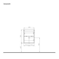Fonteinkast Cement Arcqua Ridge 40x55x28 cm Incl. Fontein Glans Wit Zonder Overloop