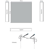 Spiegelkast Sanicare Qlassics 60 cm 1 Deur Belluno Eiken Rechts