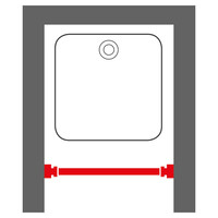 Douchegordijnstang Sealskin Seallux 80-130 cm Zwart