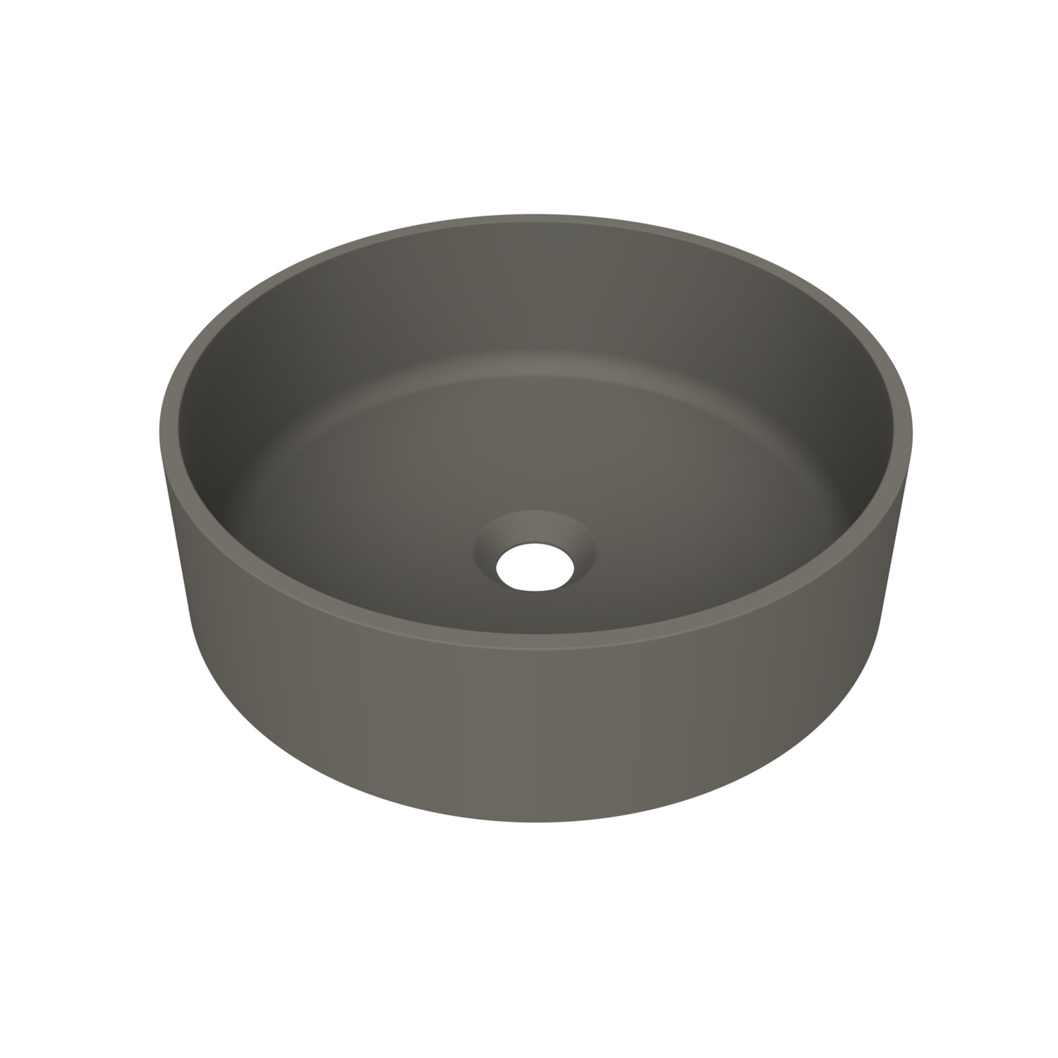 Arcqua Case Opbouw Waskom Rond 40 Mat Quartz Grijs Arcqua