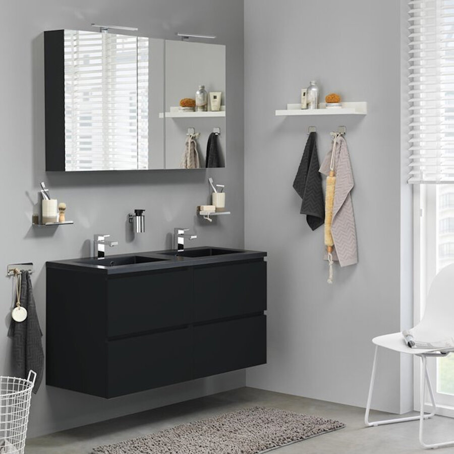 Wastafelonderkast Tiger Loft 120 cm Mat Zwart