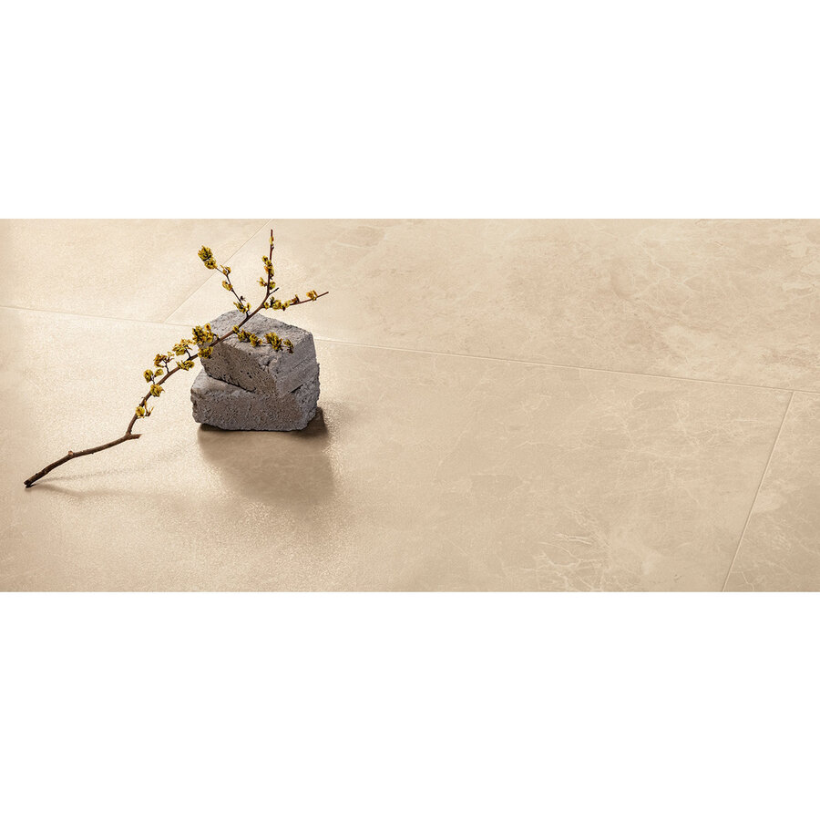 Vloertegel Verde Cosmopolitan 120x120 cm Stonelook Mat Creme (Prijs Per M2)