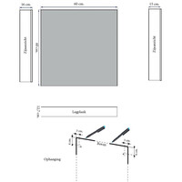Spiegelkast Sanicare Qlassics Ambiance 60 cm 1 Deur Schots-Eiken Rechts