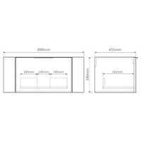 Meubelset Differnz Olle 90 cm Eiken/Wit