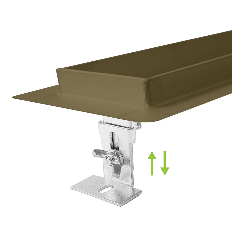 Douchegoot Flens BWS Met Uitneembaar Sifon 100 cm Mat Metallic Brown