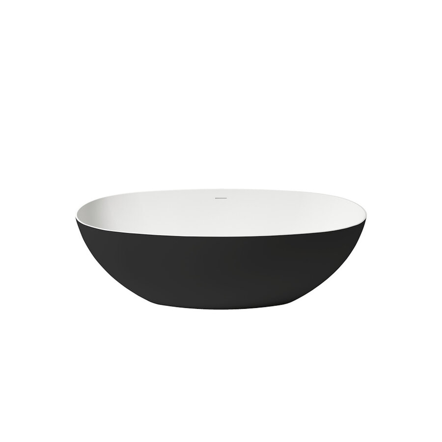 Vrijstaand Ligbad Zenon Lago 75x170 cm Negro