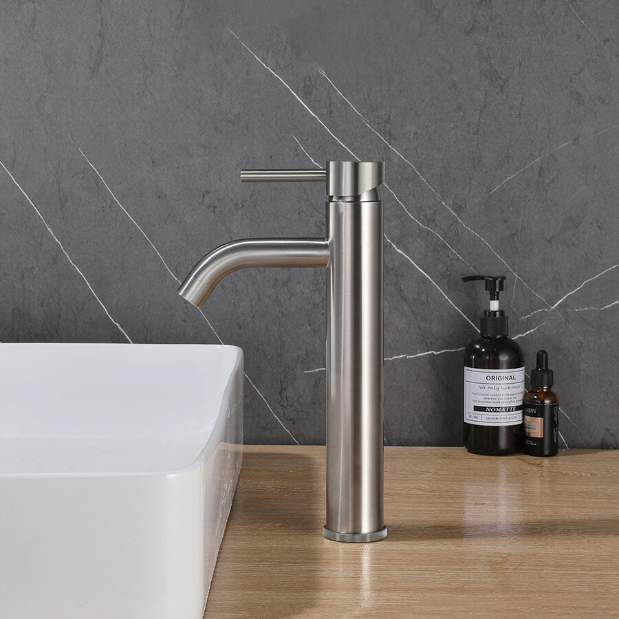 Wastafelkraan Hoog Wiesbaden Cain Met Coldstart 304 RVS