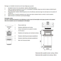 Arcqua Pop-up Waste Wastafel 1 1/4 Universeel Mat Quartz Grijs