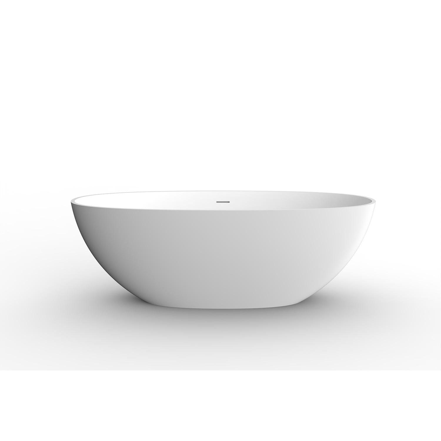 Vrijstaand Ligbad BWS Carde 165x75 cm Solid Surface Mat Wit Boss & Wessing