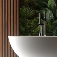 Vrijstaand Ligbad BWS Carde 165x75 cm Solid Surface Mat Wit