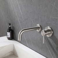 Wastafelkraan Inbouw Compleet Wiesbaden Cain Met Coldstart 304 RVS