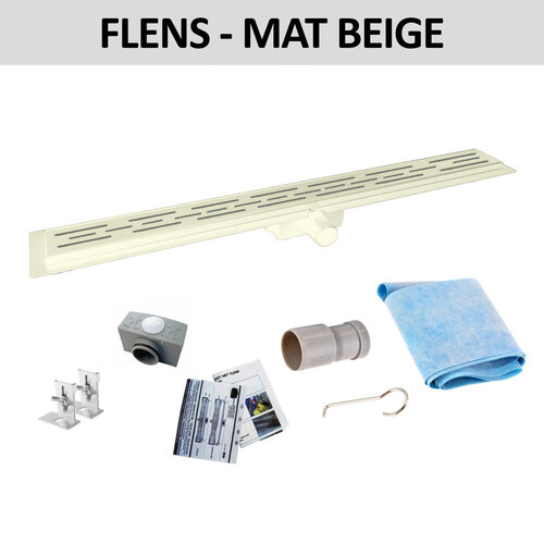 Douchegoot Flens BWS Met Uitneembaar Sifon 100 cm Mat Beige 