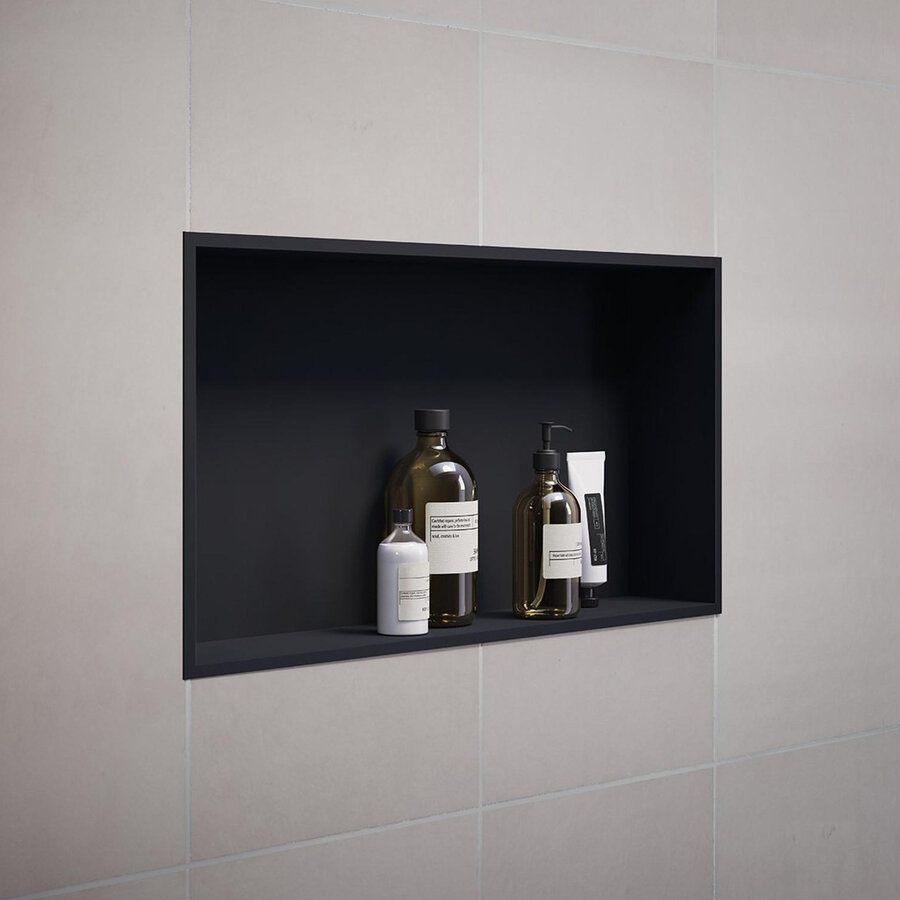 Inbouwnis Smedbo Sideline 60x30 cm Mat Zwart